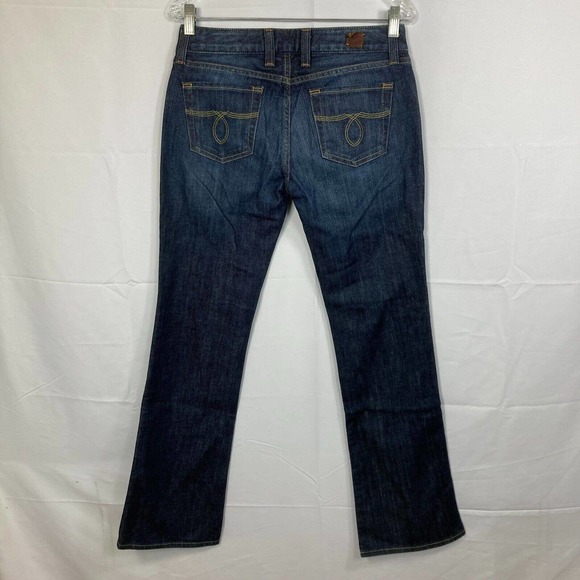 Lucky Brand Jeans Womens Sz 8 Lola Bootcut Stretch Dark Denim Low Rise Pockets‎ - Picture 3 of 12